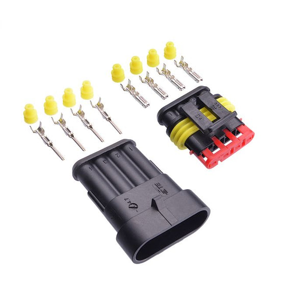 Superseal connector set 4-pin (pins & seals included) - KMS Webshop