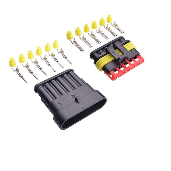 Superseal connector set 6-pin (pins & seals included) - KMS Webshop